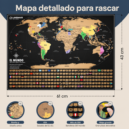 Mapa Mundial para Rascar